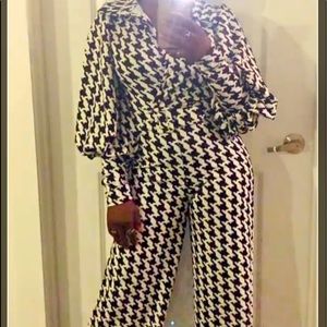 Checkered Jumpsuit ( purple only) Black sold out